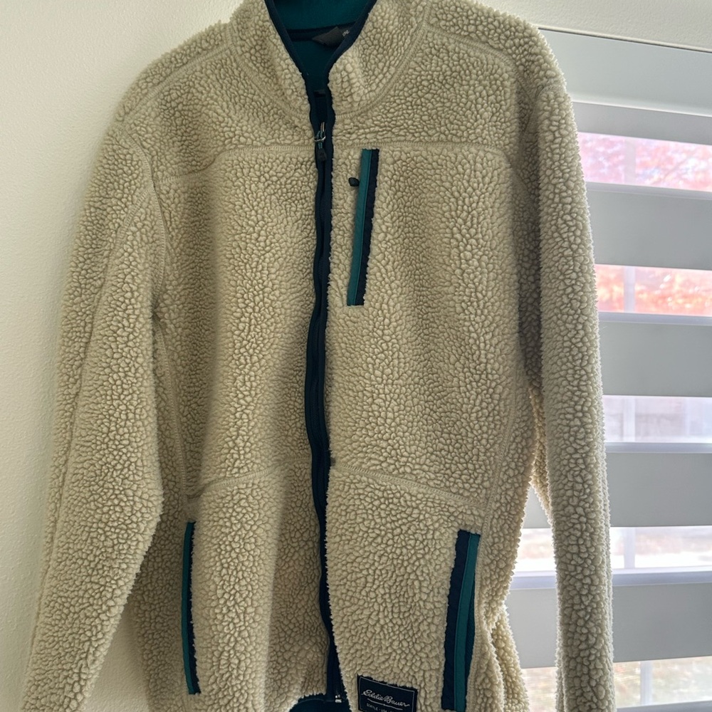 Eddie Bauer Men's Beige Fleece Jacket